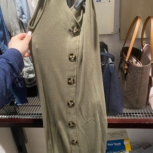 Long tight green dress